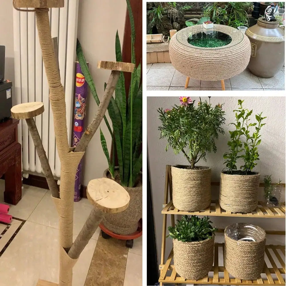 Jute Rope, 10M Sturdy And Durable, Suitable For Crafting, Cat Scratching Posts, Gardening, Farmhous