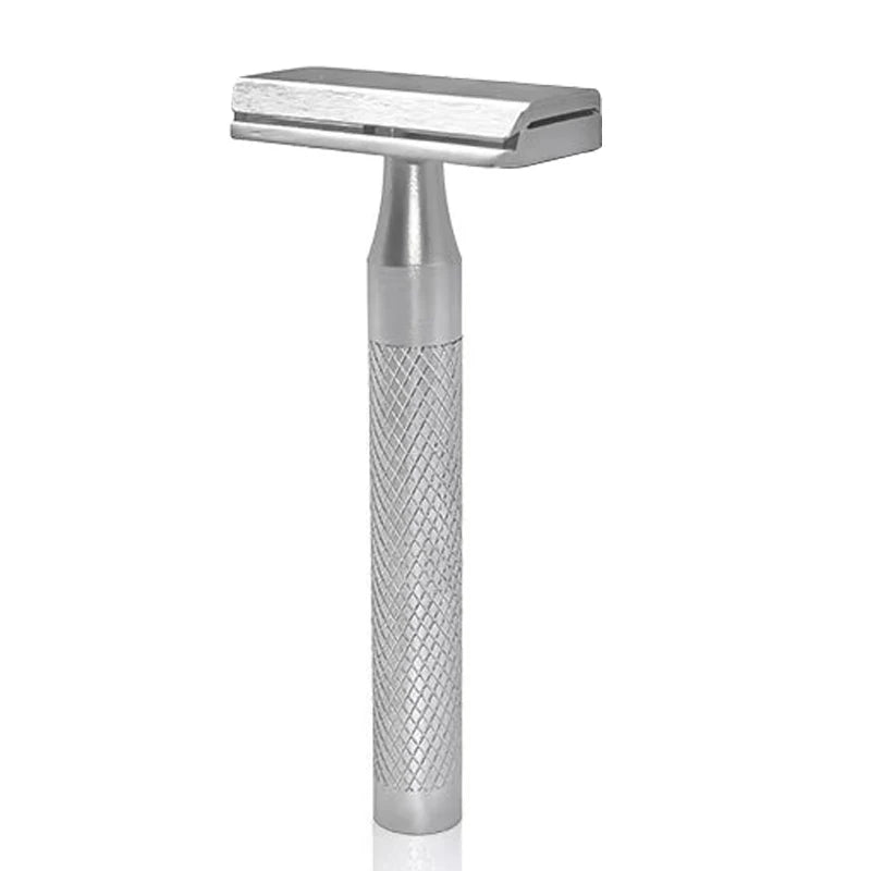 Stainless Steel Double Edge Safety Razor with 5 Spare Blades 30° Angled Precision Reusable Blade Razors for Men