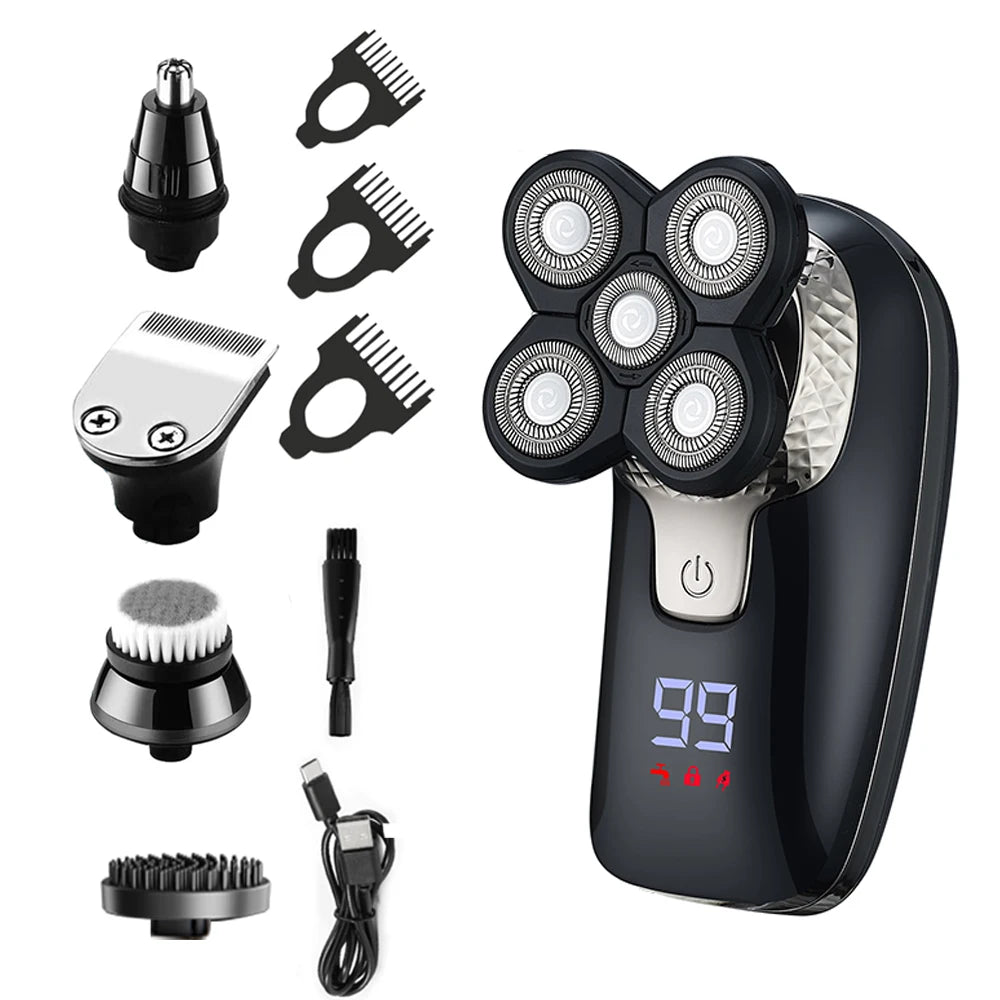 Electric Head Shaver for Men Bald Head Shaving Machine Electric Razor Man Hair Beard Trimmer Rechargeable Men's Hair Clipper