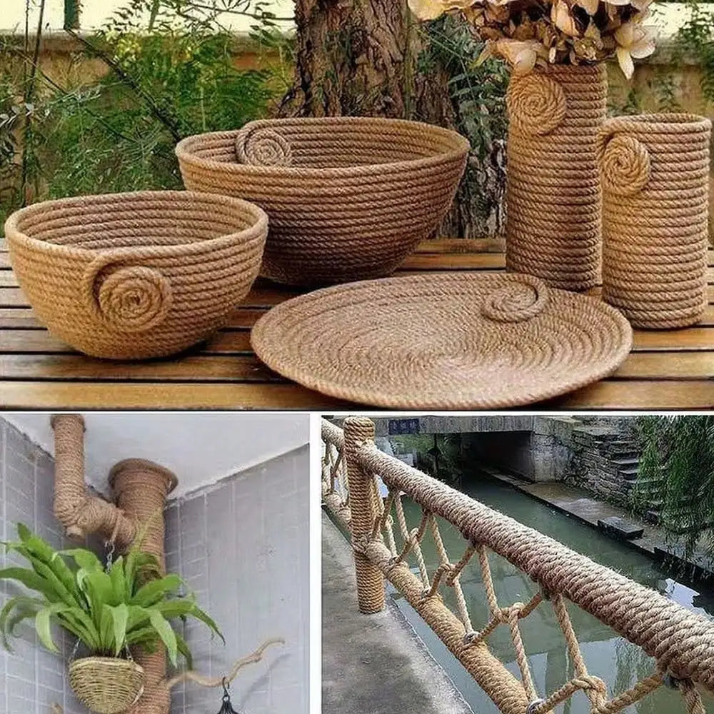 Jute Rope, 10M Sturdy And Durable, Suitable For Crafting, Cat Scratching Posts, Gardening, Farmhous