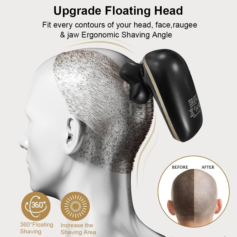 Electric Head Shaver for Men Bald Head Shaving Machine Electric Razor Man Hair Beard Trimmer Rechargeable Men's Hair Clipper