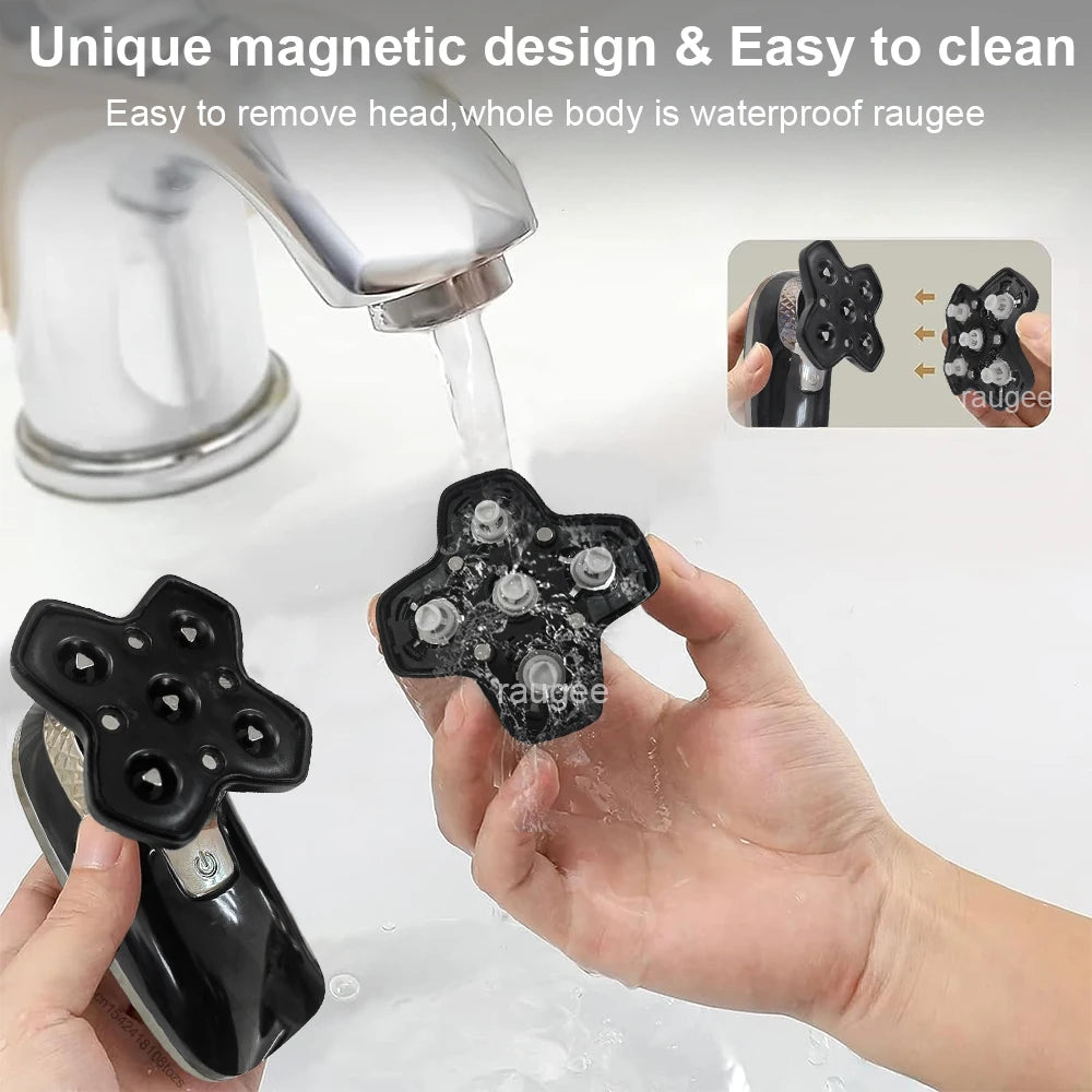 Electric Head Shaver for Men Bald Head Shaving Machine Electric Razor Man Hair Beard Trimmer Rechargeable Men's Hair Clipper