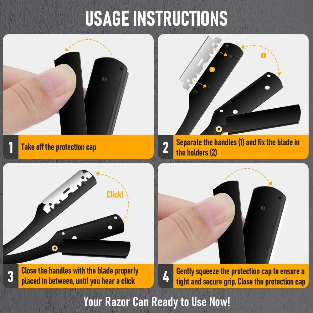razor sharp blade barber shop razor,men's folding manual shaver, Straight shaver arm, men's shaver