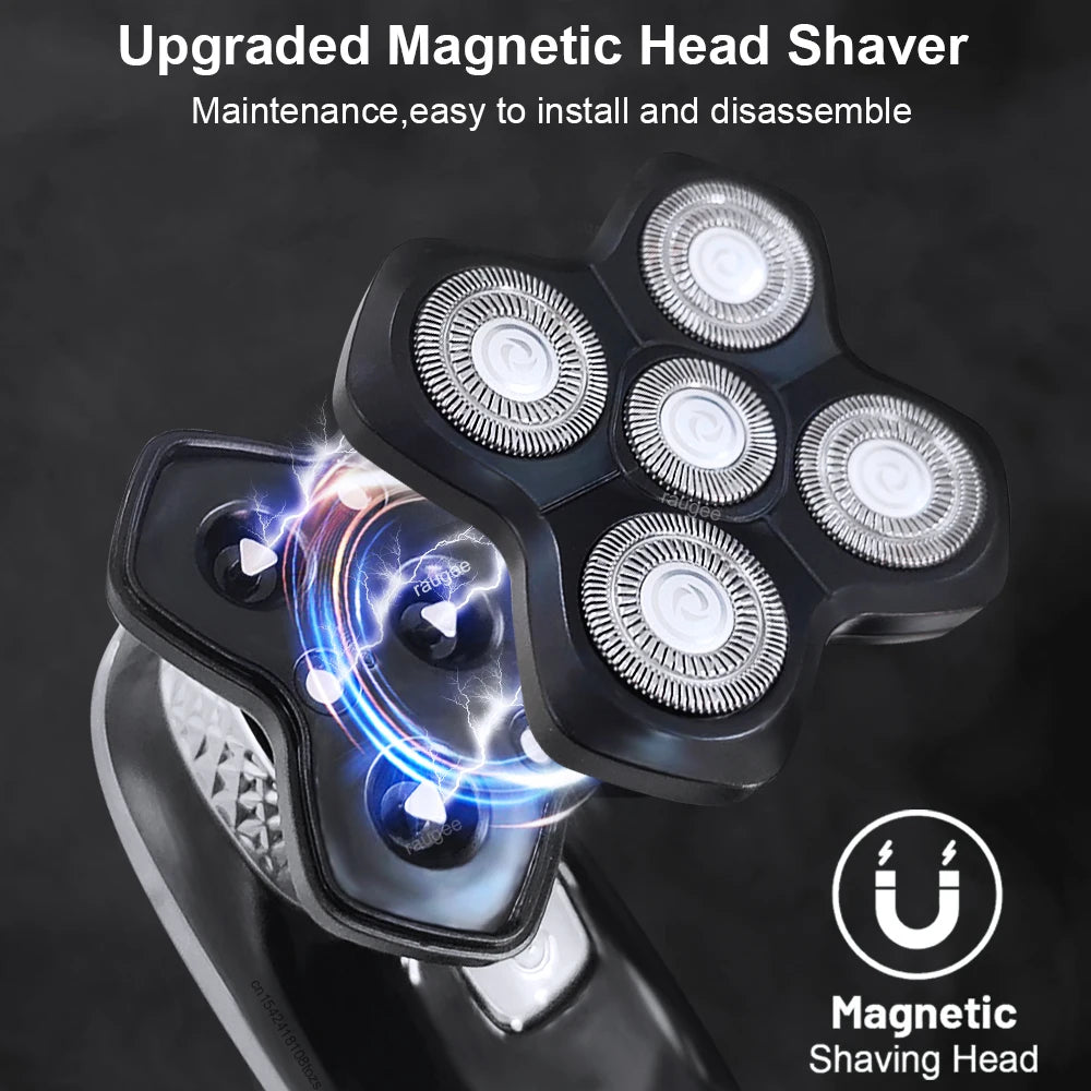 Electric Head Shaver for Men Bald Head Shaving Machine Electric Razor Man Hair Beard Trimmer Rechargeable Men's Hair Clipper