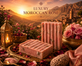 Luxury Moroccan Rose | Botanical Exfoliating Soap with Real Rose Petals